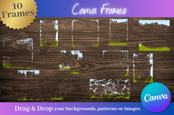 10 Distressed Grunge Canva Frame Borders for Edgy Designs