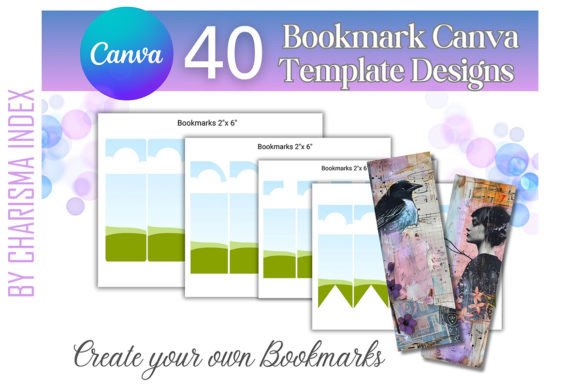 40 Canva Digital Bookmark Template Collection