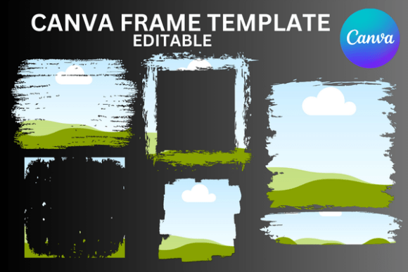 Brushstroke Canva Frame Custom Template: Instant Artistic Flair