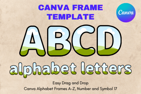 Canva Letters Frame Alphabet Template_17: Elevate Your Designs
