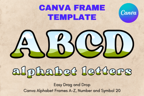 Canva Letters Frame Alphabet Template_20: A Versatile Design Asset