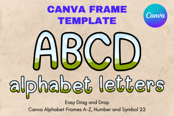 Canva Letters Frame Alphabet Template_22: A Modern Design Asset