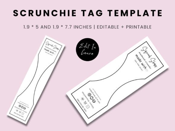Canva Printable Scrunchie Tag Template: Elevate Your Handmade Brand