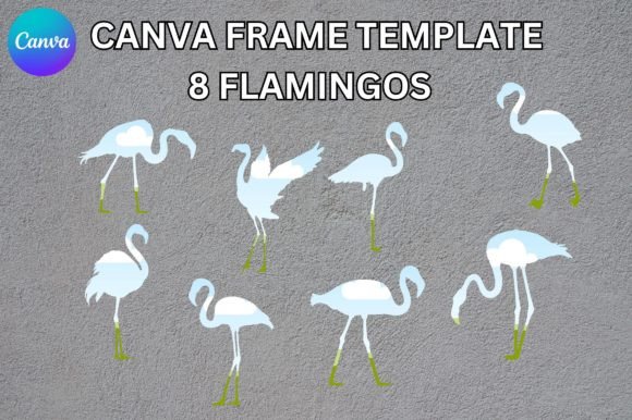 Flamingo Canva Frame Templates: Instant Tropical Flair for Your Designs