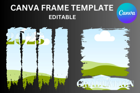 Graduation Brushstroke Canva Frame: A Dynamic Design Asset