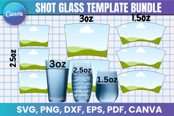 Master Custom Drinkware: The Shot Glass Template Bundle
