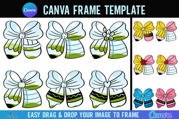Styling Your Brand: The Pencil Bow Canva Teacher Crayon Coquette Aesthetic