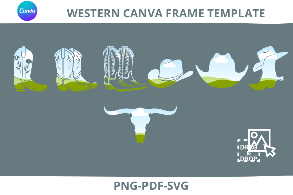 Western Canva Frame Template: Rustic Design Simplified